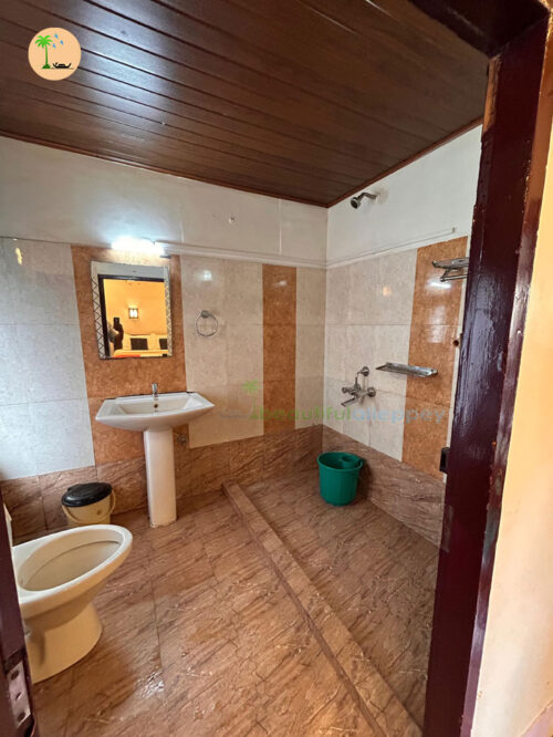 bathroom in alleppey houseboat