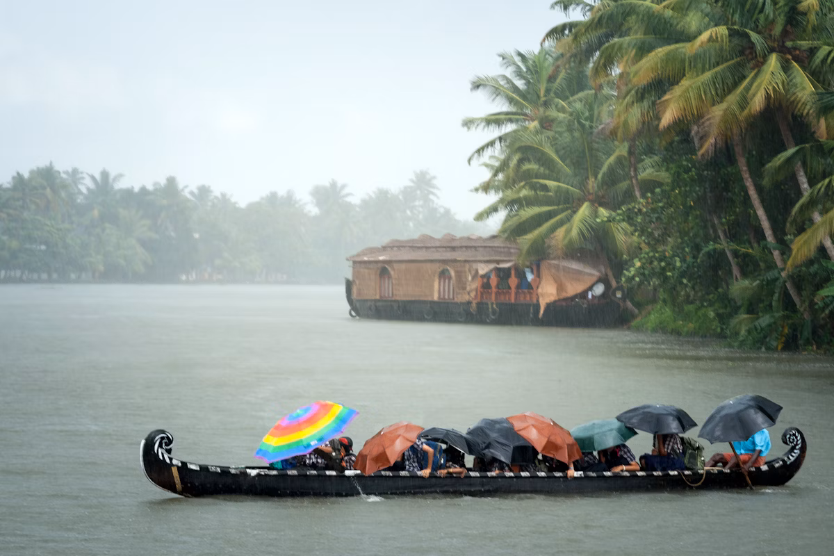 Monsoon in Alleppey backwaters houseboats
