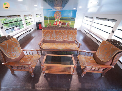 upper deck seating alleppey housboat