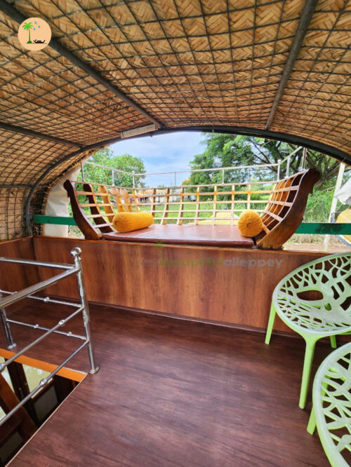 sundeck in alleppey houseboat