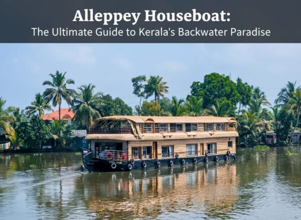 alleppey-houseboat-kerala-backwaters-cruise Beautiful Alleppey Houseboat cruising through Kerala backwaters during sunset