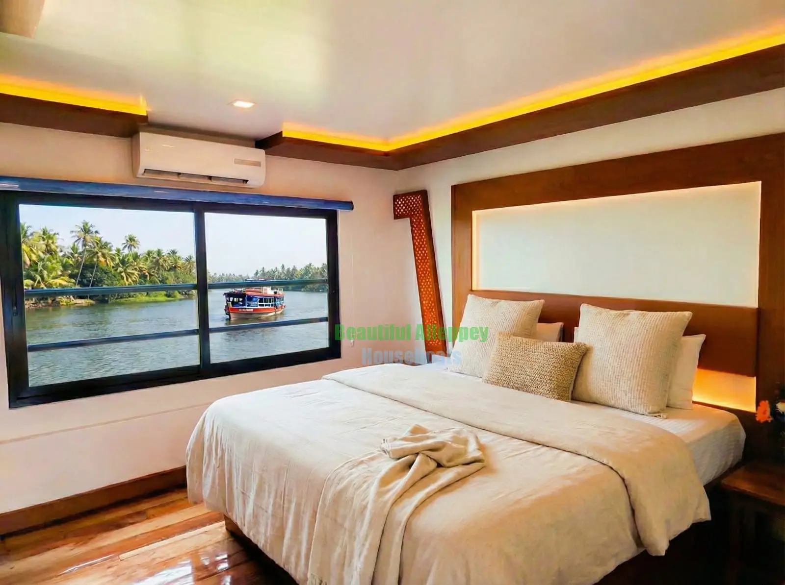 2-Bedroom-premium-houseboat-a-view-of-boat-from-the-bedroom 2-Bedroom-premium-houseboat-a-view-of-boat-from-the-bedroom