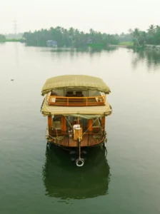 Premium 1 bedroom houseboat in alleppey cruising through pallathuruthy lake. honeymoon special